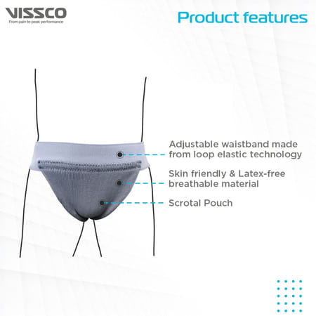 Vissco Scrotal Support | Helps To Relieve Pain | Discomfort | Strain Of Sagging Testicles - Medium