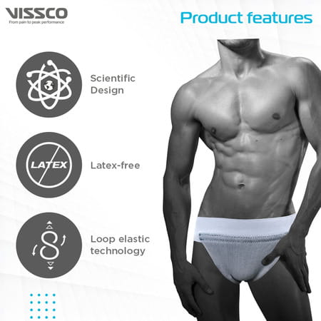 Vissco Scrotal Support | Helps To Relieve Pain | Discomfort | Strain Of Sagging Testicles - Medium
