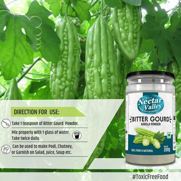 Nectar Valley Karela Powder / Bitter Gourd Powder | Free From Toxic & Harmful Chemicals | 200G