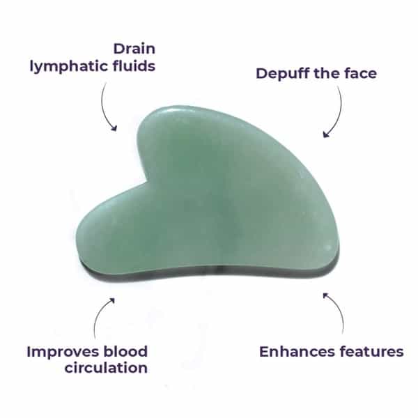 Sanfe Selfly Gua Sha - Face Massaging Stone | For Skin Toning | Reducing Puffiness & Skin Elasticity