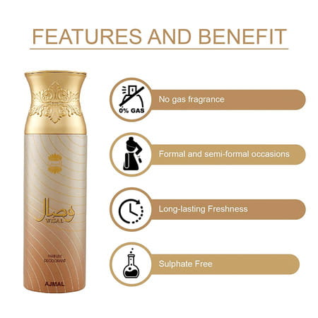 Ajmal 2 Nightingale For Men & Women & 1 Wisal For Women Deodorants Each 200ml Combo Pack Of 3