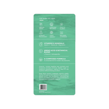 Briyo Unwind+ Relaxation & Stress Relief Drink Mix 5g | Natural Orange - 10n