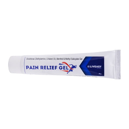 Liveasy Pain Relief Gel - 30 Gm Tube - Lower Back Pain | Sprain | Neck & Joint Pain