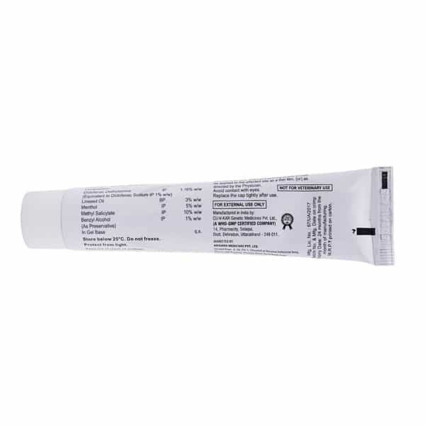 Liveasy Pain Relief Gel - 30 Gm Tube - Lower Back Pain | Sprain | Neck & Joint Pain