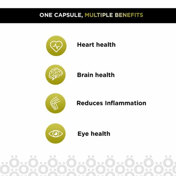 Hohner Omega 3 Veg Epa Dha Rich Sourced From Green Algae 1000Mg For Brain Heart Eye-60 Capsule