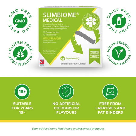 Slimbiome Optibiotix Glp-1 Safe Alternative Prebiotic Nutritional Supplement Vegan Gut Health - 30n