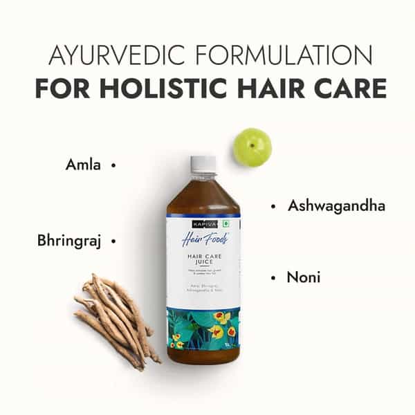 Kapiva Hair Care Juice | For Hair Nourishment From Within | With Amla Noni Bhringraj & Ashwagandha