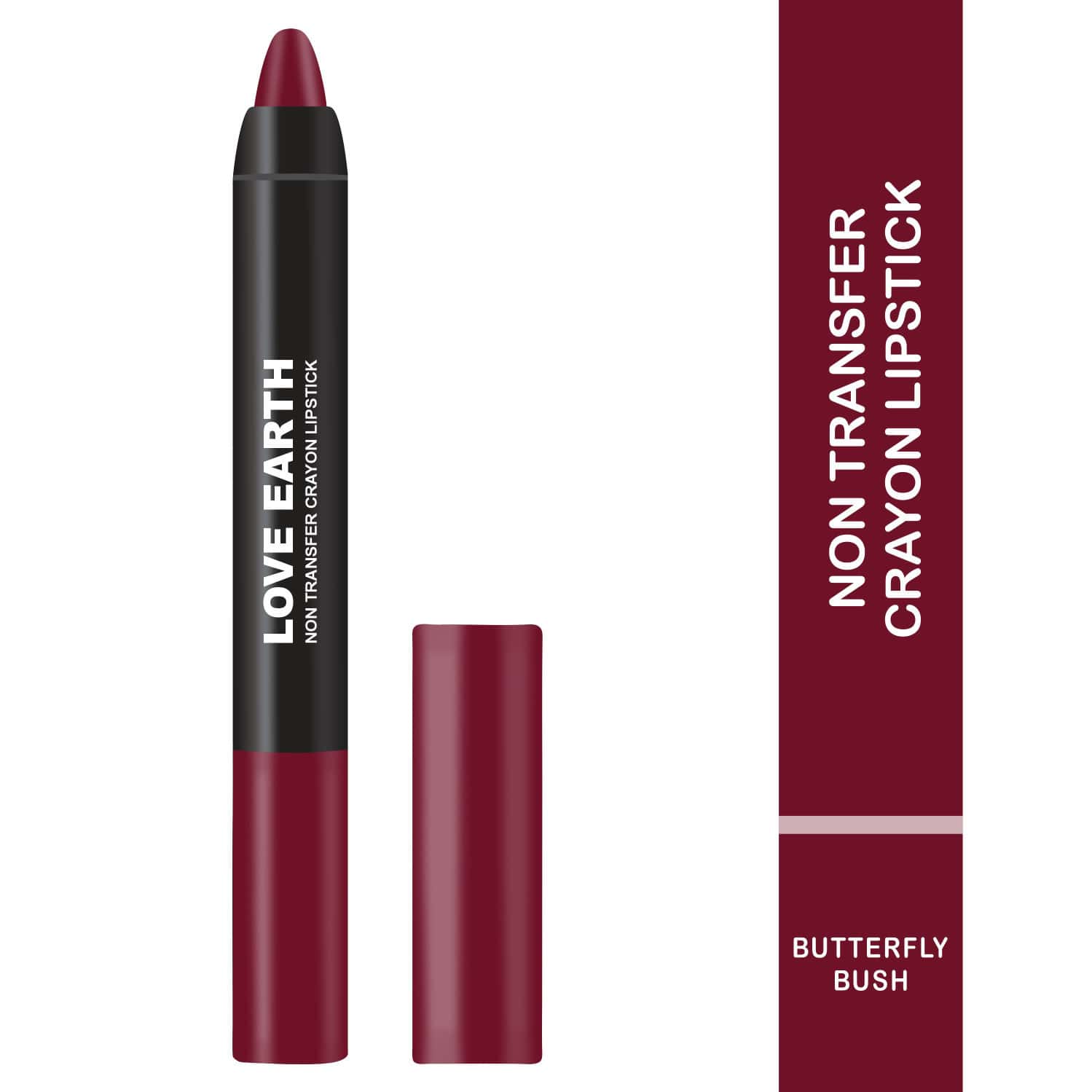 Love Earth Non Transfer Crayon Lipstick-butterfly Bush