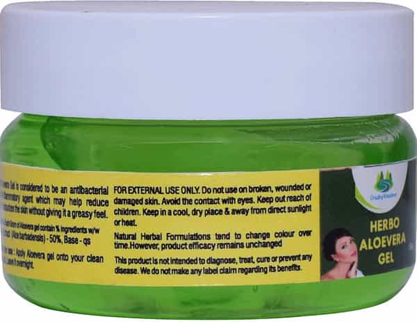 Grazing Meadows Herbo Aloevera Gel 50 Gms Non-Sticky Pure Aloe Vera Gel For Skin Hydrations