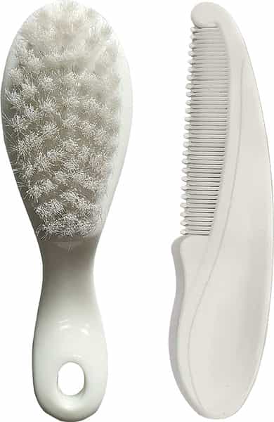 Luvlap Elegant Baby Comb & Brush Set With Soft Bristles Grooming Set 0M+
