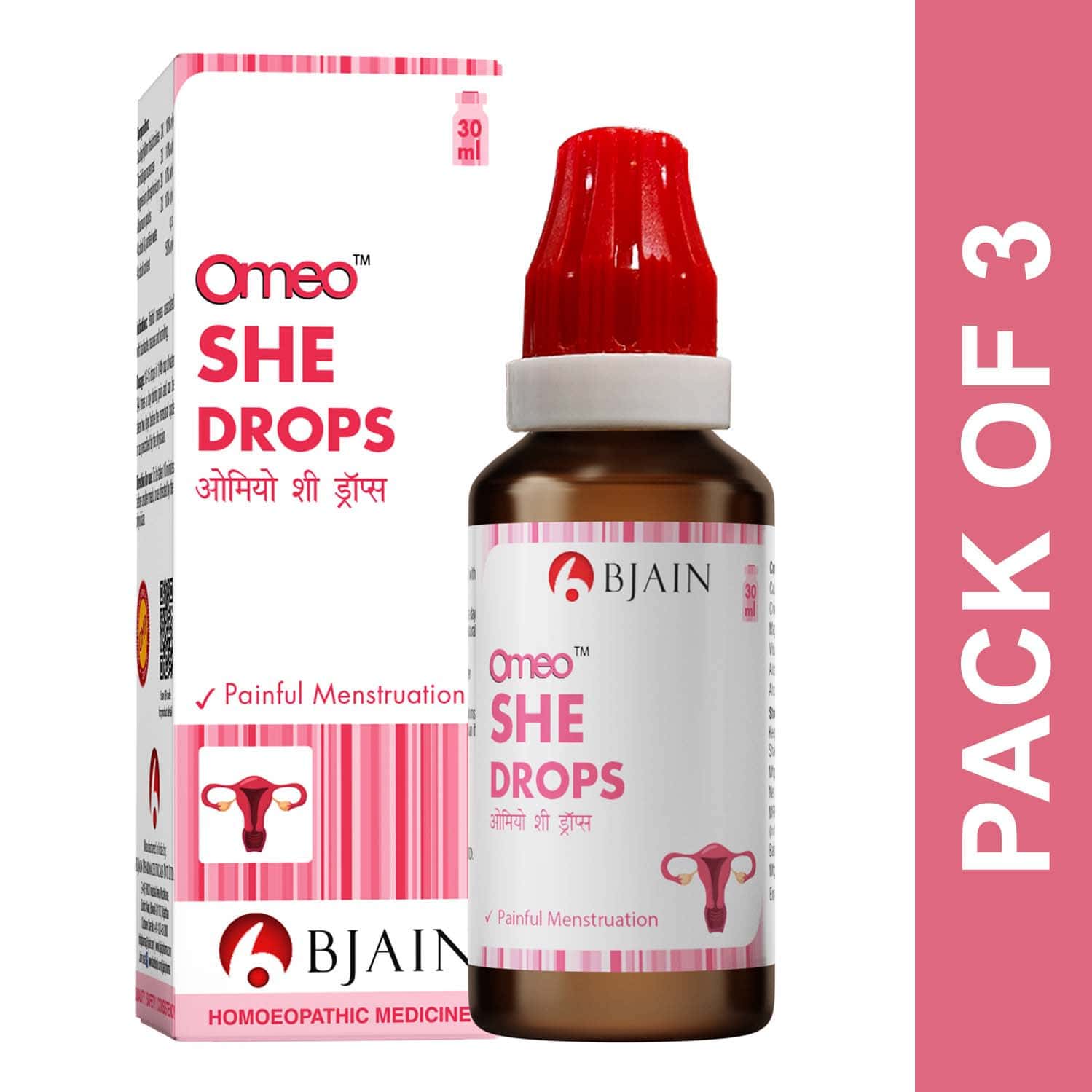 Bjain Omeo She Drops | Dysmenorrhoea Like Conditions | 30ml (Pack Of 3)
