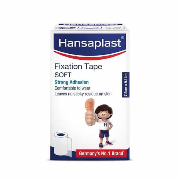 Hansaplast Soft Fixation Tape | Wound Dressing |Strong Adhesion Latex Free Skin Friendly - 7.5Cm