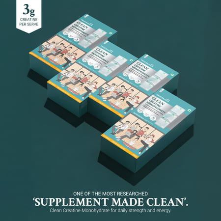 Truebasics Clean Creatine Monohydrate Powder | Citrus | 120G (30 Sachetsx4g Each) | 3G Creatine