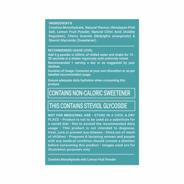 Truebasics Clean Creatine Monohydrate Powder | Citrus | 120G (30 Sachetsx4g Each) | 3G Creatine