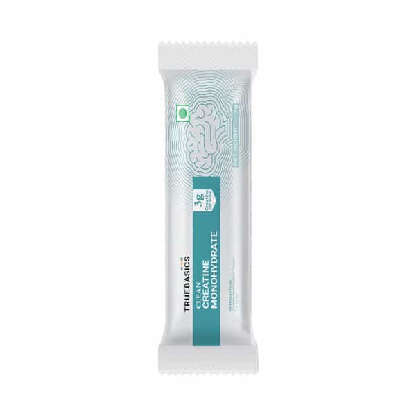 Truebasics Clean Creatine Monohydrate Powder | Citrus | 120G (30 Sachetsx4g Each) | 3G Creatine