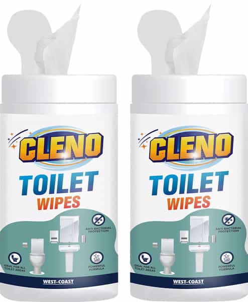 Cleno Toilet Cleaning Wet Wipes - 50 Wipes (Pack Of 2) (Ready To Use)