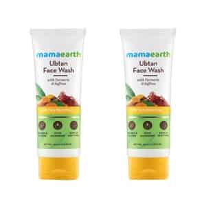 Mamaearth Ubtan Natural Turmeric & Saffron Face Wash Tube Of 200 Ml (100ml X 2)