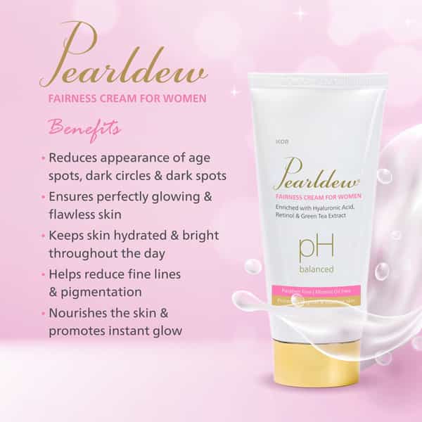Pearldew Fairness Cream For Women 50 Gm | With Mulberry | Reduces Tan (Pack Of 2)
