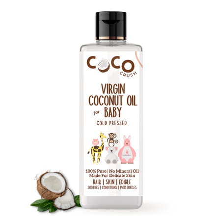 Coco Crush Cold-Pressed Virgin Coconut Oil For Baby Massage - 100ml