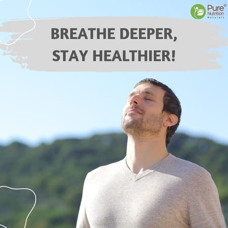 Pure Nutrition Lung Detox L Lung Detox Supplement For Men & Women - 60 Veg Capsules