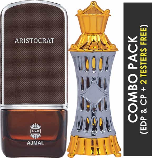 Ajmal Aristocrat Edp 75Ml Perfume For Men And Mizyaan Cp Oil Alcohol-Free Attar 14Ml For Unisex