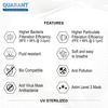 Quarant 3 Ply Disposable Surgical Face Mask With Adjustable Nose Pin Uv Sterilized - Pack Of 100