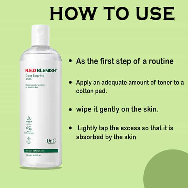 Dr.g Red Blemish Clear Soothing Korean Toner - Korean Skin Care Toner - 300Ml