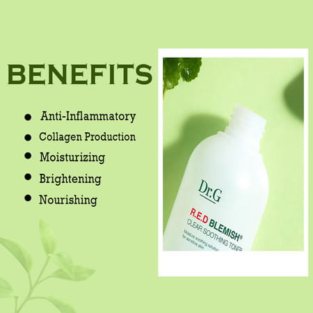 Dr.G Red Blemish Clear Soothing Korean Toner - Korean Skin Care Toner - 300ml