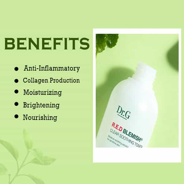 Dr.g Red Blemish Clear Soothing Korean Toner - Korean Skin Care Toner - 300Ml