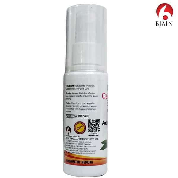 Bjain Omeo Calendula Antiseptic Homeopathic Spray For Wounds . Cuts . Burns & Skin Healing - 50Ml