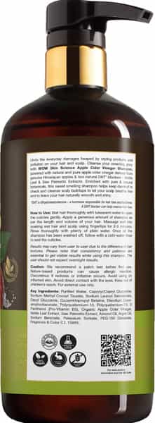 Wow Skin Science Apple Cider Vinegar Shampoo (500 Ml)