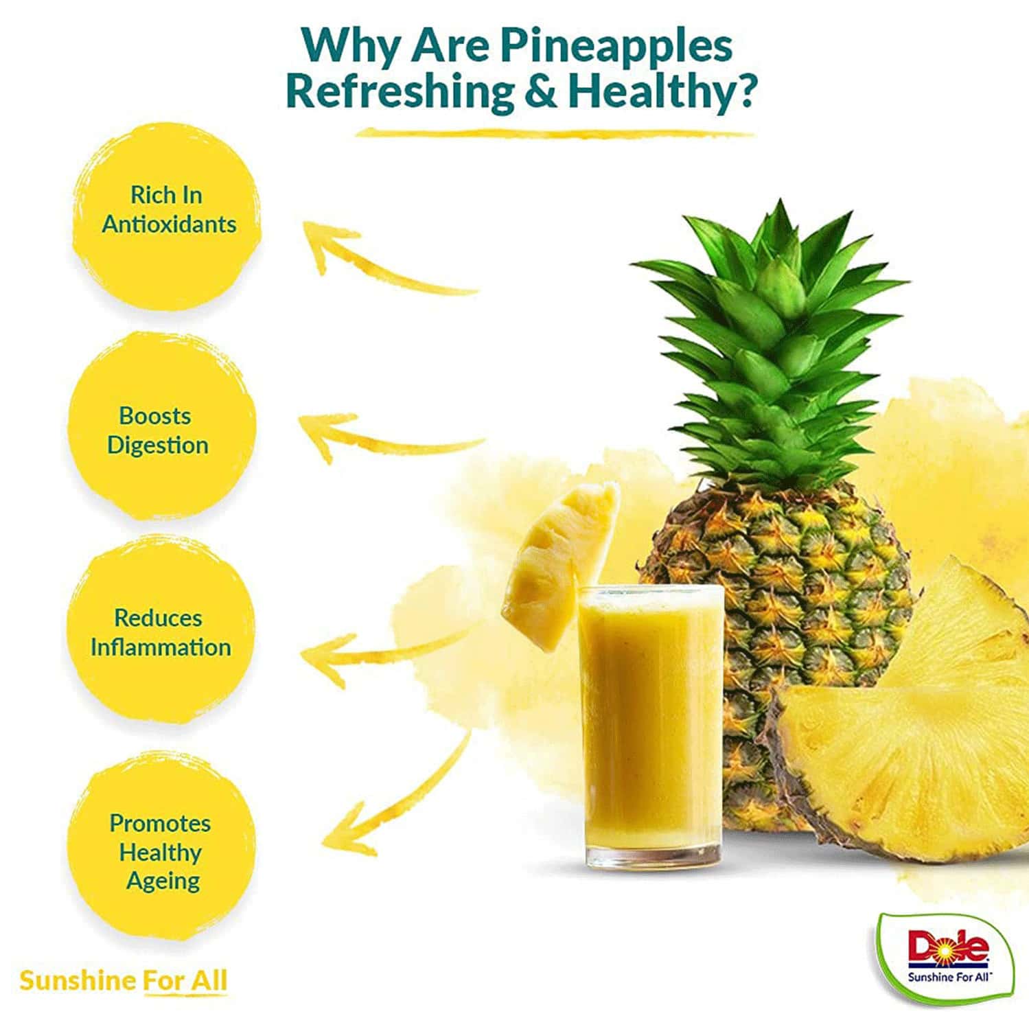 Buy DOLE 100 FRUIT JUICE PINEAPPLE NATURAL FRUIT JUICE ENRICHED