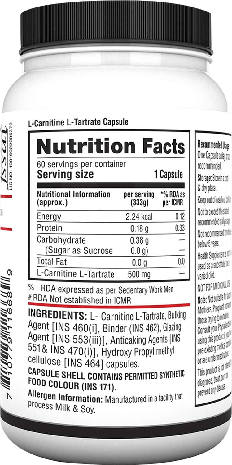 Buy LABRADA L-CARNITINE AMINO ACID - 60 CAPSULES Online & Get Upto 60% ...