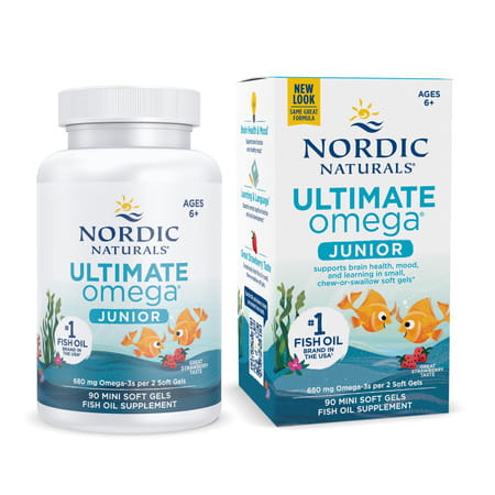 Nordic Naturals Ultimate Omega Junior Fish Oil 680 Mg With Epa & Dha For Kids 90 Mini Softgels