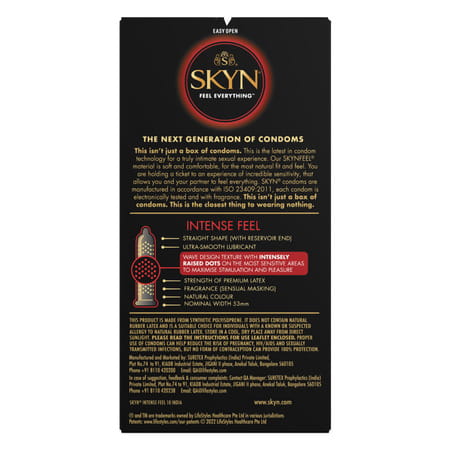 Skyn Intense Feel Premium Condoms Pack Of 30 (10x3 Packs)