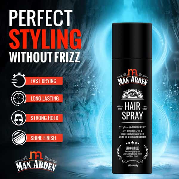 Man Arden Hair And Body Care Combo - Hair Spray + Shampoo + Body Wash + Face Wash