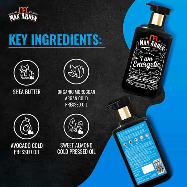 Man Arden Hair And Body Care Combo - Hair Spray + Shampoo + Body Wash + Face Wash