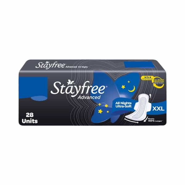 Stayfree Advanced All Nights Ultra Soft Xxl 28 Pads
