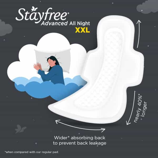 Stayfree Advanced All Nights Ultra Soft Xxl 28 Pads