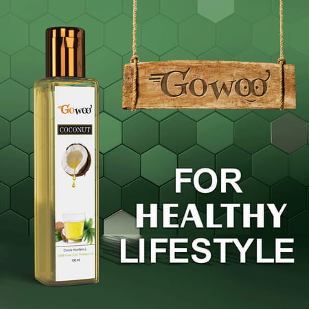 Go Woo 100% Pure Coconut Carrier Oil Skin Care 100 Ml