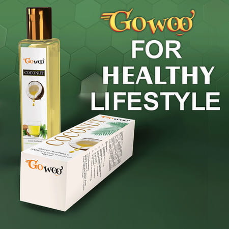 Go Woo 100% Pure Coconut Carrier Oil Skin Care 100 Ml
