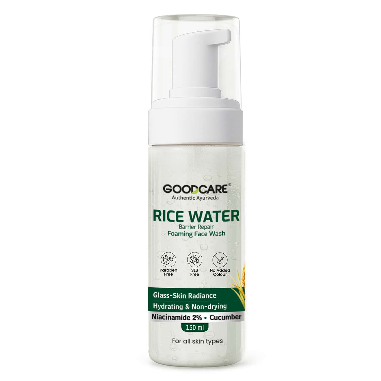 Goodcare Rice Water Foaming Face Wash | Men Women | Niacinamide | 150 Ml | Pack Of 1