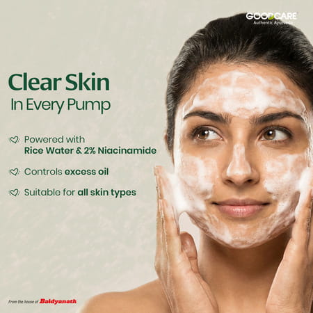 Goodcare Rice Water Foaming Face Wash | Men Women | Niacinamide | 150 Ml | Pack Of 1