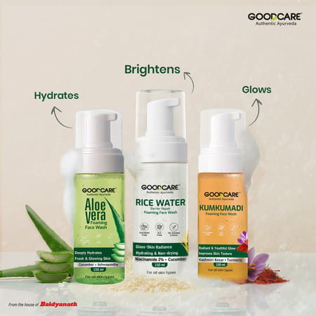 Goodcare Rice Water Foaming Face Wash | Men Women | Niacinamide | 150 Ml | Pack Of 1