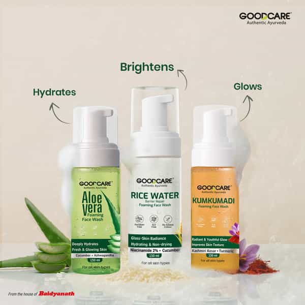 Goodcare Rice Water Foaming Face Wash | Men Women | Niacinamide | 150 Ml | Pack Of 1