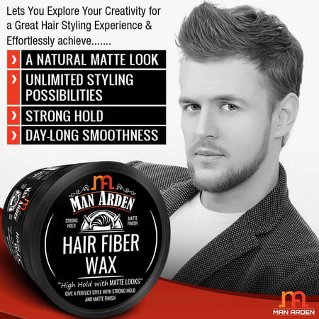 Man Arden Mens Styling Combo -Hair Fiber Wax + Hair Styling Gel (50g Each) + Face Wash 100ml