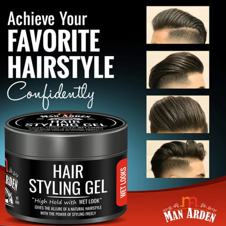 Man Arden Mens Styling Combo -Hair Fiber Wax + Hair Styling Gel (50g Each) + Face Wash 100ml