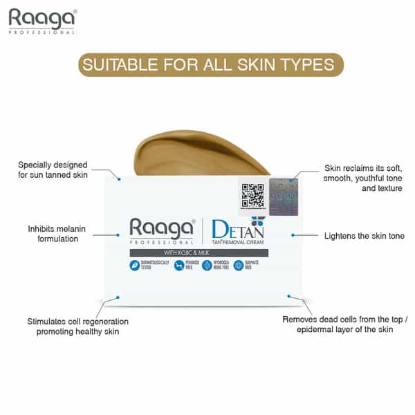 Raaga Professional De-Tan Tan Removal Cream | 72 G