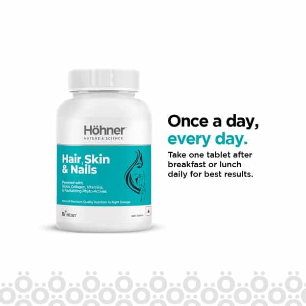 Hohner Hair Skin Nails With Biotin Collagen And Phyto-Actives For Men And Women-60 Tablets