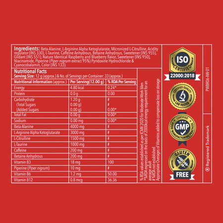 Proathlix Pre-Workout (Blue Raspberry) 400 G